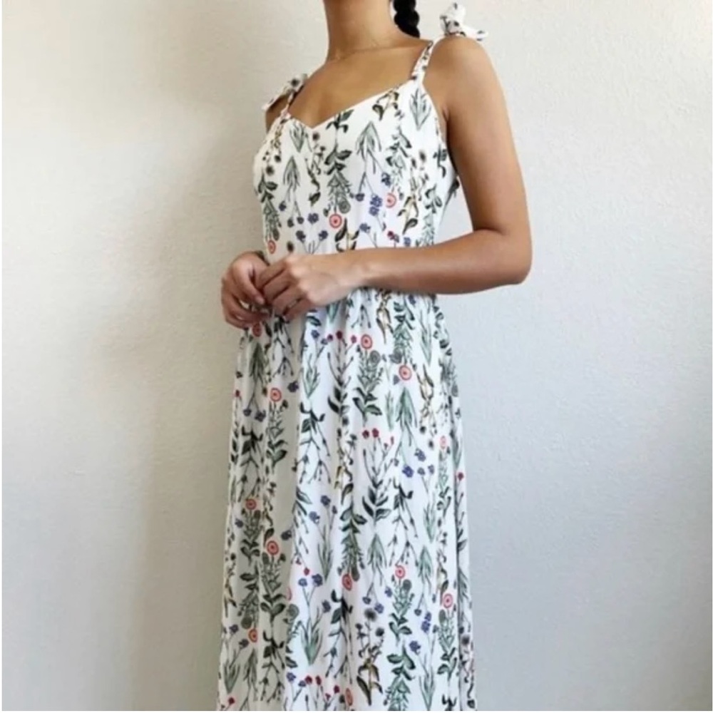 Pink and White Ruched Maxi Sundress with Spaghetti Straps